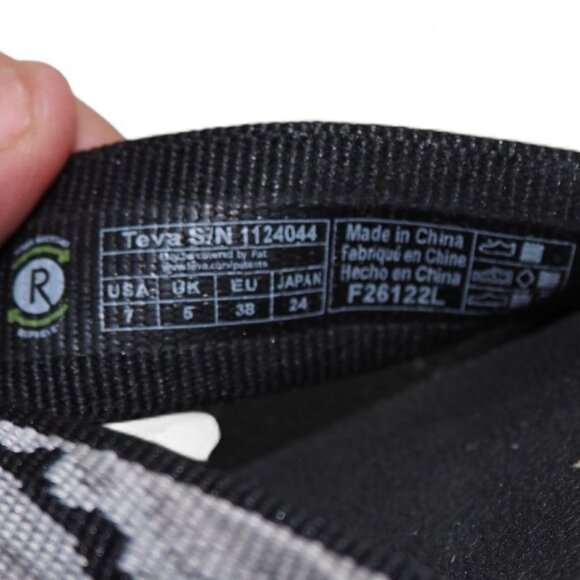 Teva Reflip Wave Flip Flip Sandals 1124044 Women's 7 Grey / Black - Picture 10 of 11